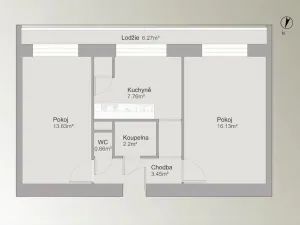 Prodej bytu 2+1, Valašské Meziříčí - Krásno nad Bečvou, 45 m2