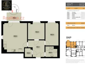 Prodej bytu 3+kk, Mělník, Vlasákova, 60 m2