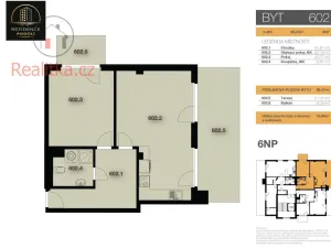 Prodej bytu 2+kk, Mělník, Vlasákova, 58 m2