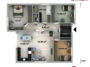 Prodej rodinného domu, Uherský Brod, Losy, 115 m2