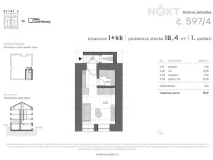 Prodej bytu 1+kk, Praha - Vysočany, Kolmá, 18 m2