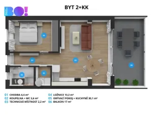 Prodej apartmánu, Soběšovice, 70 m2