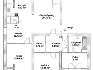 Prodej bytu 4+kk, Třebíč - Týn, Lavického, 98 m2