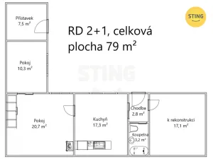 Prodej rodinného domu, Velký Ořechov, 125 m2