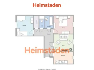 Pronájem bytu 3+1, Ostrava - Poruba, náměstí Jana Nerudy, 75 m2