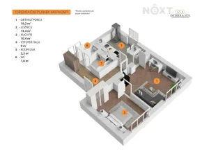 Prodej bytu 2+1, Poniklá, 60 m2