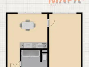 Pronájem bytu 1+1, Jirkov, Na Borku, 35 m2