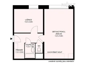 Prodej bytu 2+kk, České Budějovice, J. Bendy, 38 m2