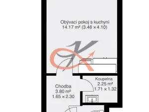 Pronájem bytu 1+kk, Rožnov pod Radhoštěm, Lesní, 21 m2