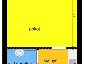 Pronájem bytu 1+kk, Poděbrady, Za Mlékárnou, 30 m2