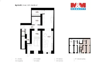 Prodej bytu 1+kk, Praha - Smíchov, Grafická, 41 m2