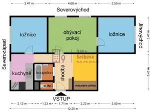 Prodej bytu 3+1, Jindřichův Hradec - Jindřichův Hradec IV, Jakubská, 68 m2