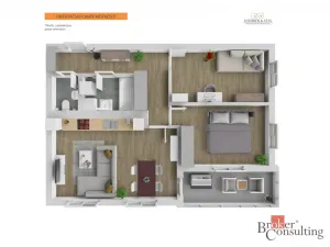 Prodej bytu 3+kk, Praha - Vysočany, Svatošových, 71 m2