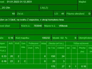 Prodej lesa, Vlčková, 3331 m2