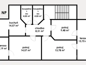 Prodej rodinného domu, Most, 312 m2