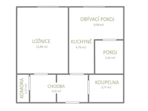 Prodej bytu 2+kk, Ústí nad Labem, Šrámkova, 40 m2