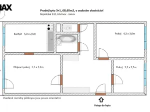 Prodej bytu 3+1, Litvínov - Janov, Kopistská, 68 m2