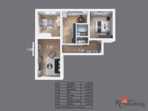 Prodej bytu 3+1, Plzeň - Doubravka, Družby, 63 m2