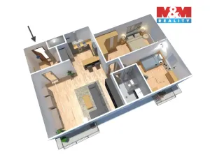 Prodej bytu 3+kk, Chýnov, Slunečný vrch, 80 m2