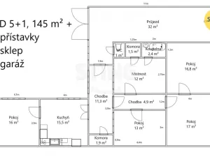 Prodej rodinného domu, Prušánky, Hodonínská, 145 m2
