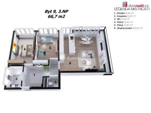 Prodej bytu 3+kk, Mělník, Rohelova, 66 m2