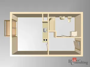 Pronájem bytu 1+kk, Hostivice, Ječná, 32 m2