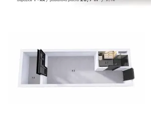 Prodej bytu 1+kk, Brno, Košuličova, 24 m2