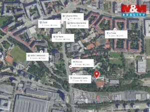 Pronájem bytu 1+kk, Praha - Vysočany, 17 m2