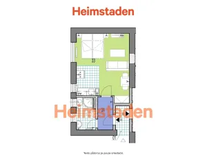 Pronájem bytu 1+kk, Ostrava - Poruba, Dělnická, 27 m2