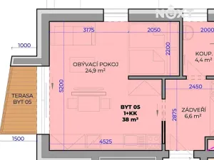 Prodej bytu 1+kk, Fryšták, 36 m2