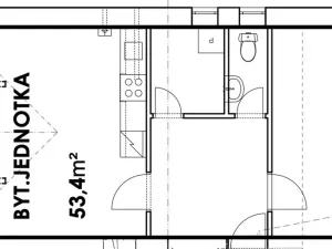 Pronájem bytu 2+kk, Hostivice, Litovická, 53 m2