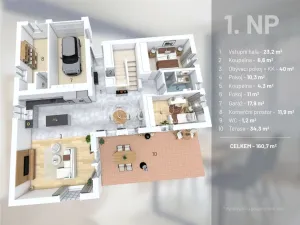 Prodej rodinného domu, Dobřejovice, Nad Mlýnským Rybníkem, 215 m2