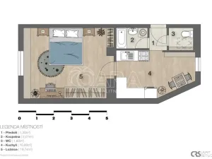 Pronájem bytu 2+kk, Praha - Braník, Pod vinohradem, 38 m2