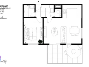 Prodej bytu 2+kk, Brno, Jerlínová, 55 m2