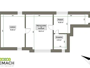 Pronájem bytu 2+kk, Uherské Hradiště, Na Stavidle, 50 m2