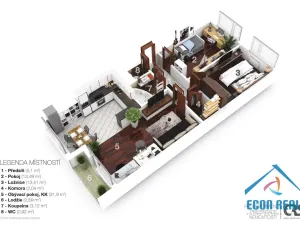 Pronájem bytu 3+kk, Praha - Černý Most, Cíglerova, 70 m2