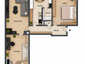 Prodej bytu 3+1, Plzeň, Železničářská, 76 m2