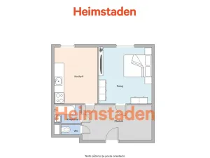 Pronájem bytu 1+1, Ostrava - Poruba, nábřeží Svazu protifašistických bojovníků, 37 m2