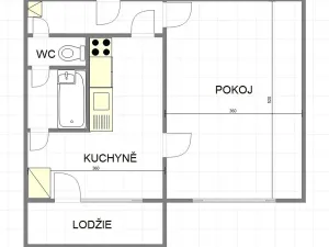 Prodej bytu 1+1, Uherský Brod, Partyzánů, 43 m2