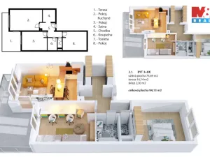 Prodej bytu 3+kk, Mladá Boleslav - Mladá Boleslav II, Husova, 75 m2