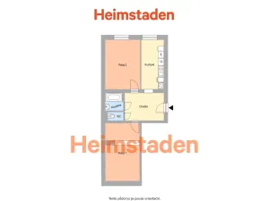 Pronájem bytu 2+1, Ostrava - Poruba, Budovatelská, 59 m2
