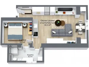 Pronájem bytu 2+kk, Praha - Vinoř, Moravanská, 47 m2