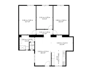 Prodej bytu 4+kk, Praha - Karlín, Pobřežní, 111 m2