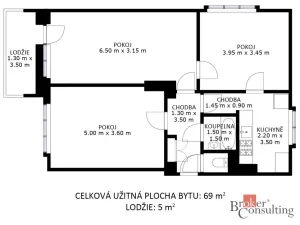 Prodej bytu 3+1, Břeclav - Poštorná, Hájová, 74 m2