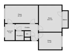 Prodej bytu 3+1, Lahošť, 70 m2