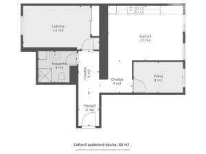 Prodej bytu 3+kk, Praha - Smíchov, Grafická, 69 m2