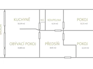 Prodej bytu 3+1, Most, Bohuslava Vrbenského, 69 m2