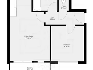 Pronájem bytu 2+kk, Praha - Hostivař, Bratislavská, 43 m2