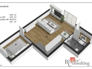 Prodej bytu 2+kk, Kladno - Kročehlavy, Arménská, 60 m2