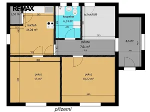 Prodej rodinného domu, Starý Kolín, B. Němcové, 87 m2